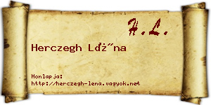 Herczegh Léna névjegykártya